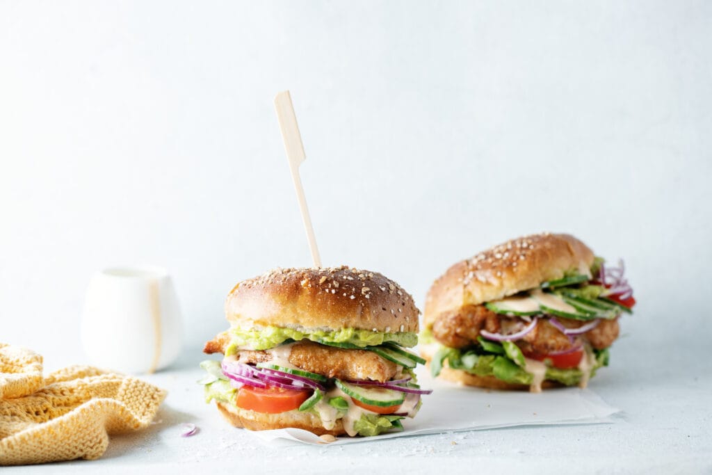 Chick-fil-A Grilled Chicken Sandwich: A healthier fast food option with grilled chicken, lettuce, and tomato on a multigrain bun.