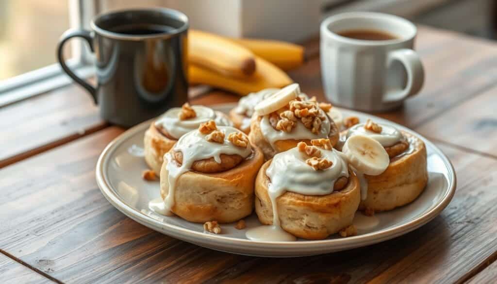 banana bread cinnamon rolls