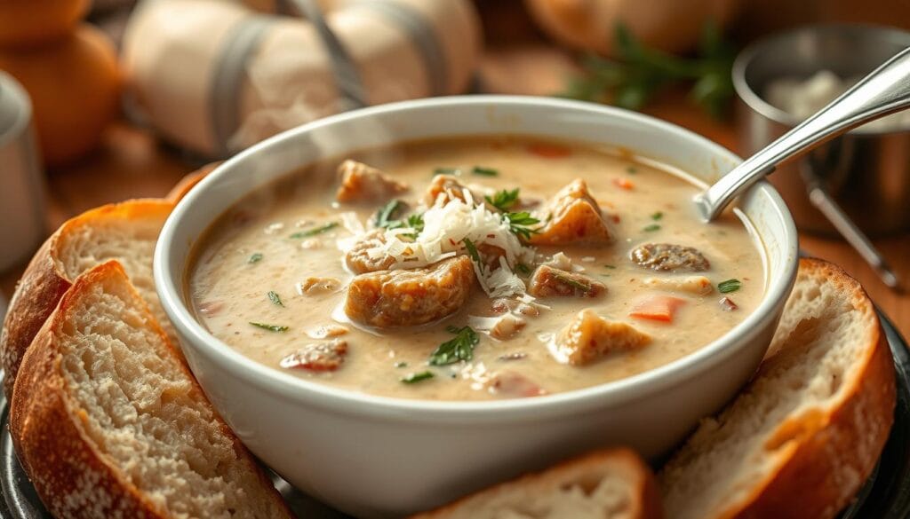 creamy parmesan italian sausage soup