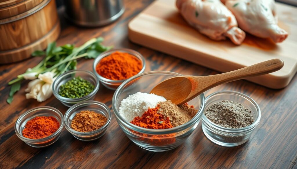 homemade chicken wing rub preparation